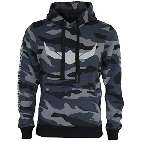 ROCK-IT Apparel® RI1053 Men's Camouflage Hooded Sweater Urban Streetstyle Hoodie with Hood and Fleece Inner Hoody S-5XL Dark Camo, Grey, blue, camo, XXXXL Cover