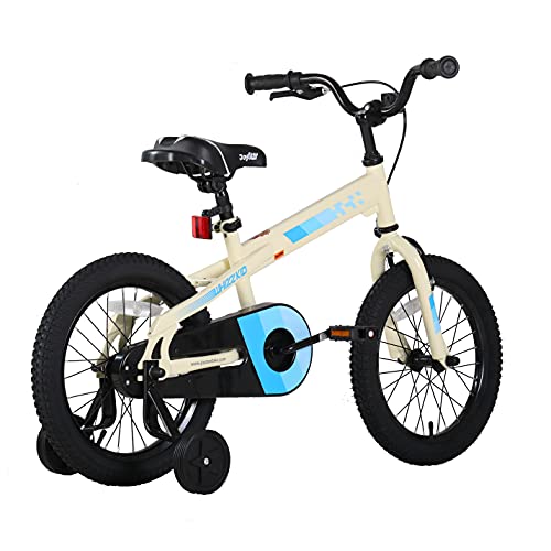 Joystar 16 Inch Kids Bike With Training Wheels For Ages 4 5 6 7 Years Old Boys And Girls, Children Bicycle With Handbrake For Early Rider, Beige #TOP6