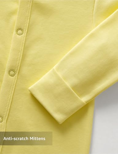Image of Amazon Brand - Symbol Unisex 100% Cotton Full Sleeve Baby Sleepsuits (Available in Pack of 3 & 6)