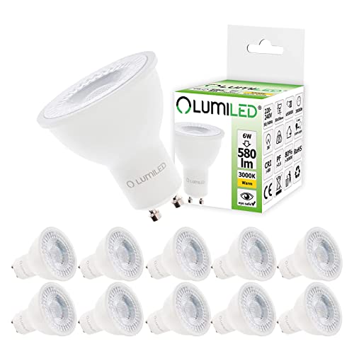 10 X Spectrum LED Lampen Reflektoren 6W = 40W GU10 450lm Warmweiß