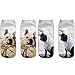 Angelteers 7 Pairs Cartoon Animal Ankle Socks Cute Short Socks for Women Big Kid (US, Alpha, One Size, Regular, Regular, French Bulldog Pattern)