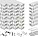 Muzata LED Channel System with Milky Cover Lense,LED Aluminum Profile Housing for Strip Tape Light Diffuser Track Segments U1SW 40PCS 3.3ft/1M U Shape