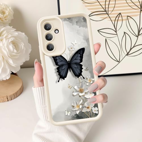 Coque Samsung Galaxy S24 FE 5G chic design papillon noir 3D