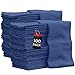 Nabob Wipers Auto-Mechanic Shop Towels, Shop Rags (100 Pack) 100% Cotton Commercial Grade Perfect for Your Garage, Auto Body Shop & Bar Mop (Blue)