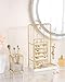 ProCase Jewelry Stand Holder Organizer, Jewelry Display Storage with Ring Tray, Rotating Earring Bracelet Necklace Holder, Valentine's Gifts Room Dorm Decor for Teen Girls -Gold (No-Assembly)