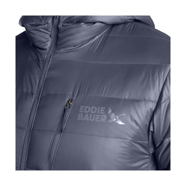 Eddie Bauer Men's Winter Jacket - Puffer Coat with Hood - Down Jacket For Outdoor (Gray, L)