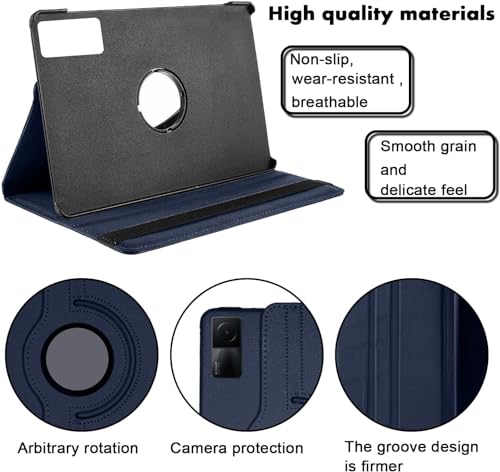 Image of Flip Cover for Xiaomi Redmi Pad SE 11 inch 360 Degree Rotating Cover (Blue)