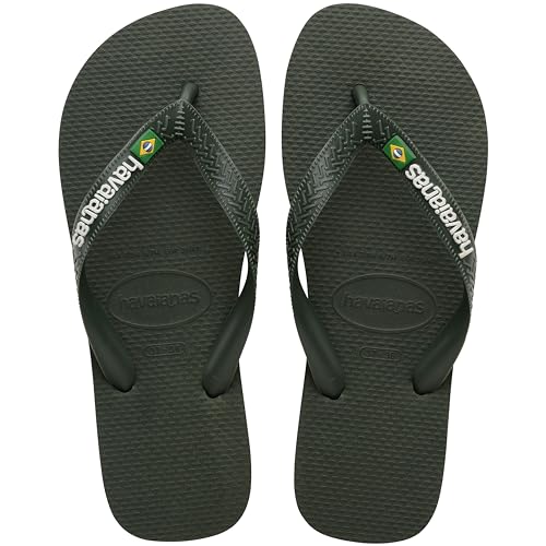 Havaianas   Top Brasil Logo, Chanclas Cómodas, Duraderas y Ligeras, con Suela Antideslizante, Bandera de Brasil en las Tiras, Adultos Unisex