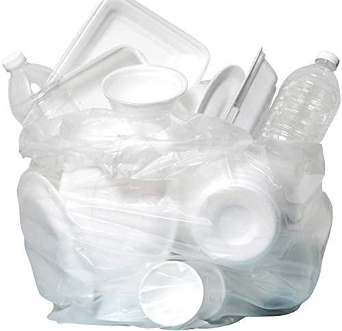 Image of Aluf Plastics 30 Gallon 10 Micron (eq) Clear Trash Bags 30 inch x 37 inch 2000 Bags