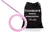 Beste Qualität Vennskap Shisha Silikonschlauch komplett Set inkl. Alu - Mundstück und Tasche und für jede Shisha passend - Pink