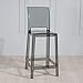 Taburete de Bar Silla de Bar Transparente Taburete Alto Silla de Respaldo Silla del Comedor Cocina Café Silla de Dormitorio Oficina Silla de mostrador (Color : Gray)