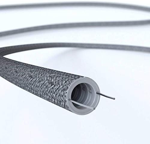 Creative-Tube flexible conduit, Grey Natural Linen (RN02) fabric covering, 20 mm diameter