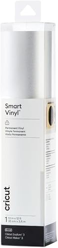 Vista 13 de Cricut Vinilo permanente inteligente brillante (13 pulgadas x 12 pies, azul claro) para manualidades al aire libre, para Cricut Explore 3 & Maker 3