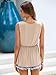 Glamaker Women Summer Tank Tops Baby Doll Beach Fashion Cruise Lace Peplum Tops Flowy Sleeveless V Neck Casual Tunic Shirts (Apricot M)