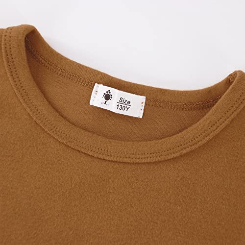 Image of POBIDOBY Toddlers Long Sleeve T-Shirt Soft Cotton Top Tees for Girls and Boys 1-Pack