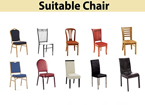 Image of House of Quirk Spandex Chair Slipcovers for Dining Room, Polyester Chair Cover, Washable Seat Protectors (Set of 6, Grey Pink Prism)