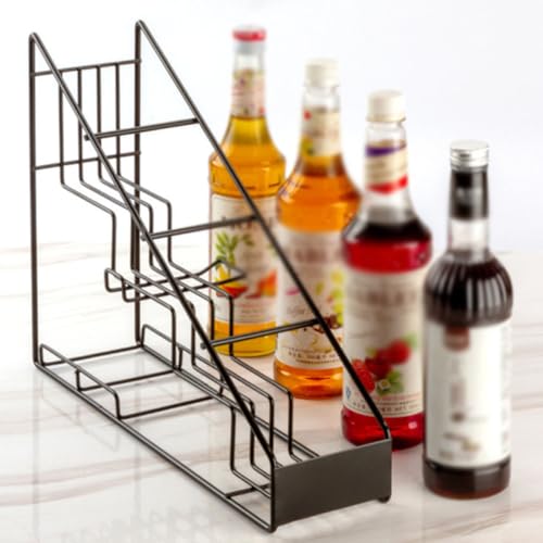 Organisateur pour bouteilles de sirop à compartiments multiples pour bar à café - 6