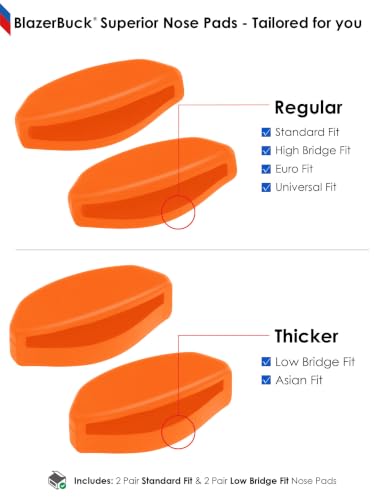 Image of BLAZERBUCK Replacement Nose Pieces for Oakley Frogskins Range /Frogskins Range XL /Top Knot /Side Swept /HSTN /Spindrift /Wildrye