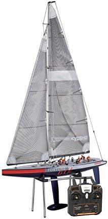 Kyosho 40042S-B Fortune 612 III Ready Set RC Sailboat Vehicle, 612 mm, Blue/Red/White