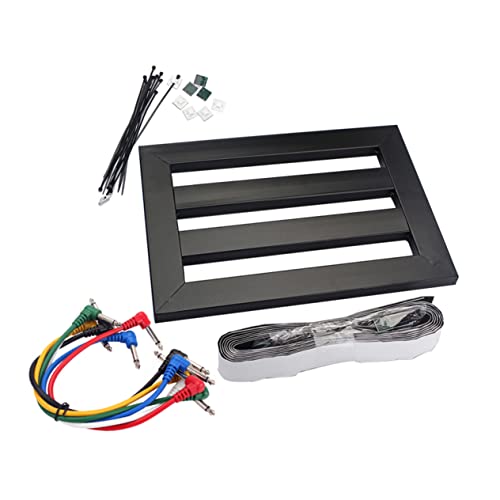 Yardwe Effect Rack Guitar Effect Bracket 3 Open Slots Pasting Board Set Cable Wire for Iso6