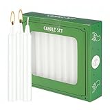 Set of 20 White Spell & Chime – Premium Mini Taper Candles for Rituals, Prayer, Birthdays, Meditation, Altar - 4 Inch Tall, Unscented (White)