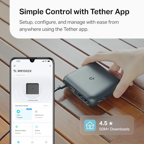 image for TP-Link Ultra-Portable Wi-Fi 6 AX1500 Travel Router TL-WR1502X | Easy 