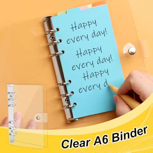 Classeur A6 souple et transparent imperméable pour feuilles mobiles - 4