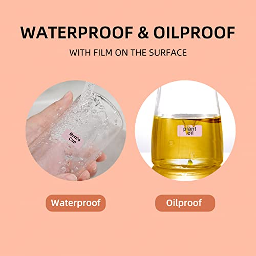 210 Pcs D11/D110/D101 Label Maker Tape Address Labels Name File Folder Waterproof Sticker Labels, 0.55" X 1.18"(14 X 30Mm), 210 Labels/Roll, Four Colors #TOP3