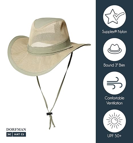 Image of Dorfman Pacific Men's 1 Piece Suplex Pinch Front Safari Hat