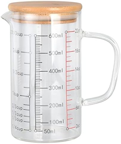 Vaso medidor de vidrio 600 ml con pico en V miniatura 8