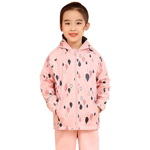 Toddler Baby Boys Girls Cute Print 𝚆aterproof Jackets Zip Up Dinosaur Windproof Long Sleeve Jacket2