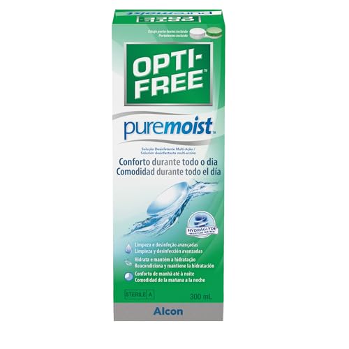 Opti-Free PureMoist solución todo en uno para lentillas blandas | botella individual | 1 x 300 ml