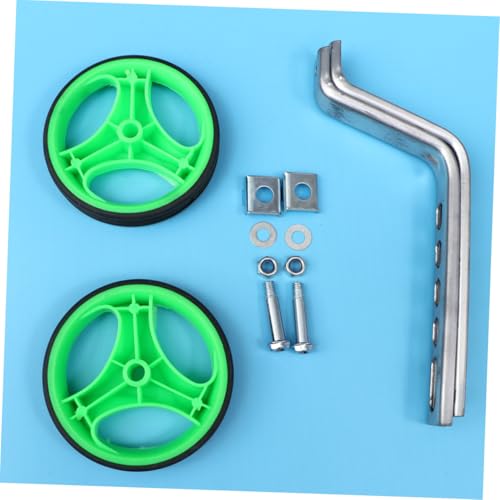 Zerodeko Juego de Ruedas de Entrenamiento para Bicicleta con Soporte, Ruedas Auxiliares Verdes de Estabilidad para Bicicletas de 12-20 Pulgadas, Estabilizadores Silenciosos para Niños miniatura 6