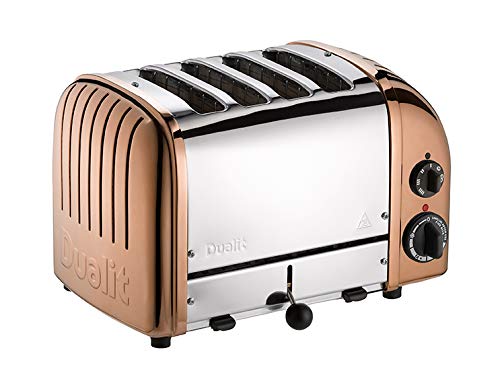 Dualit 47390 Classic New Generation Toaster 4 Scheiben, 18/8 Edelstahl, Kupfer