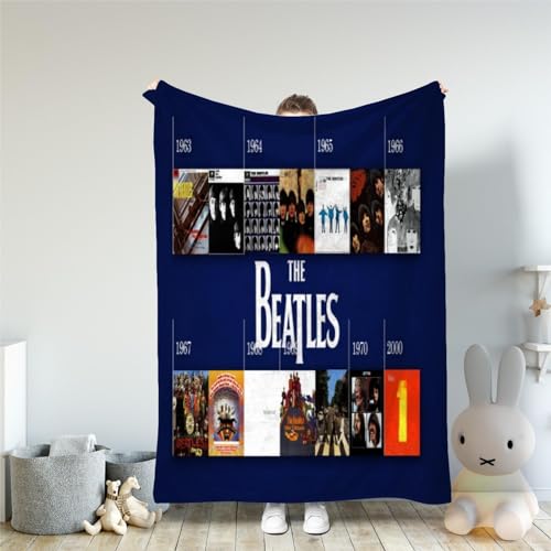 Couverture TV en Flanelle 3D The Beatles, Couverture Douce en Peluche, pour canapé, décoration d’intérieur, Couverture de Bureau, Couverture de Sieste 180x200cm - Les Beatles, Paul McCartney, John Lennon, RIngo Starr, George Harrison Couverture TV en Flanelle 3D The Beatles, Couverture Douce en Peluche, pour canapé, décoration d'intérieur, Couverture de Bureau, Couverture de Sieste 180x200cm