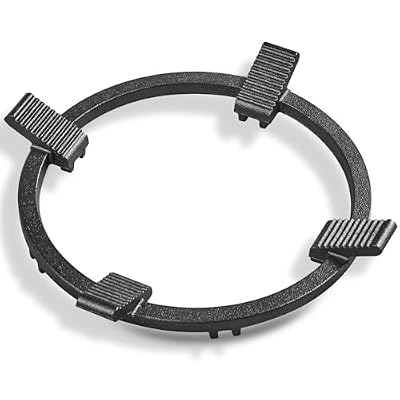 WANGYUANJI 8.3" Cast Iron Wok Ring for Gas Burner - Universal Stove Adapter for Round Bottom Woks, Heavy Duty Non-Slip Support Rack Fits 6.7" Cookware, Stable & Heat-Resistant Stove Grate Stand