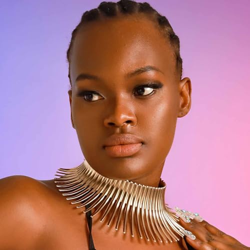 Barode African Collar Choker Necklace Gold Statement Chokers Bib Chunky Necklaces Jewelry for Women4
