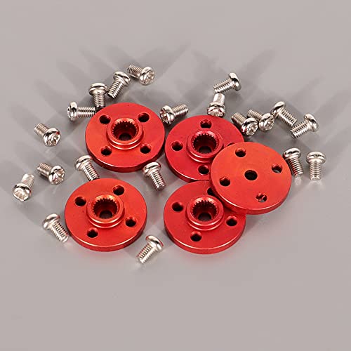 Weishuji Metal 25T Servo Arm Round Type, Servo Accessories Disc, Servo Disc For Rc Car Helicopter Round Mg945 Mg995 Mg996 (Red) #TOP7