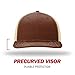 Richardson Unisex 312 Twill-Back Trucker Adjustable Backstrap Baseball Cap, Split Brown/Khaki, One Size Fits Most