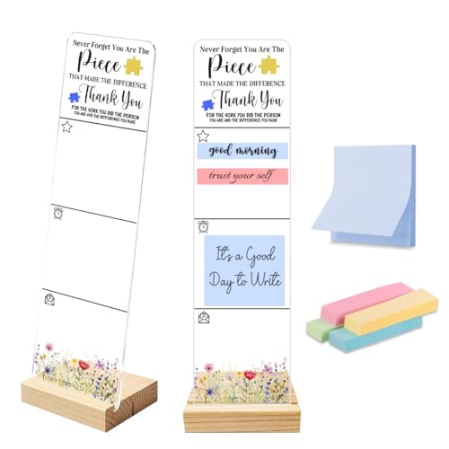 Accessoires de bureau rangement écran et support de notes adhésives en acrylique