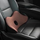 Auto Supporto Lombare dell' per Audi S3 (8V) Sedan 2013 2014 2015 2016 2017 2018 2019 2020, Cuscino Lombare Auto in Memory Foam Riempie Lo Spazio del Sedile,Brown