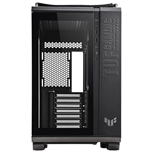 TUF Gaming GT502 Chassis per PC Gaming, Mid ATX, Doppia camera, zone di raffreddamento indipendenti, pannelli laterali senza attrezzi, USB 3.2 Gen2 Type-C frontale, Nero - Case PC - Immagine 7