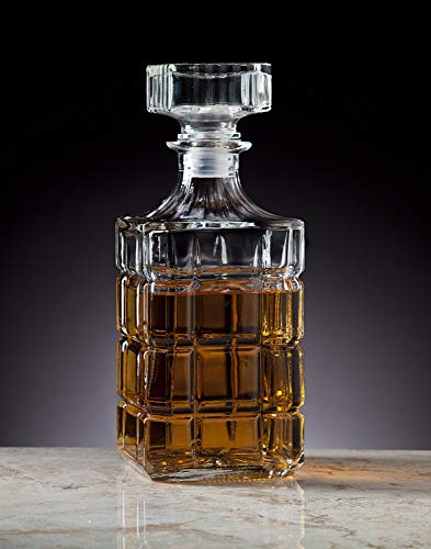 Whiskey Decanter for Scotch Liquor Bourbon or Wine - 750ml - Thumbnail 2