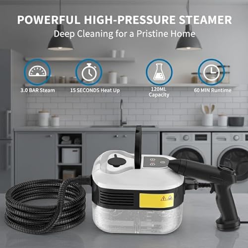 Limpiador de vapor con 8 accesorios para el hogar y cocina 6