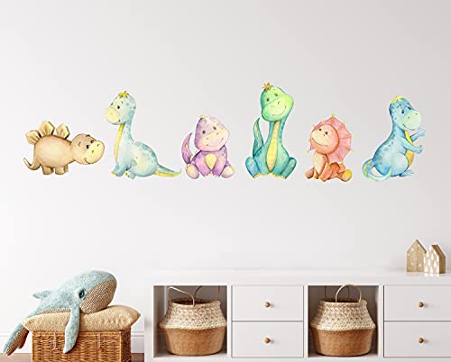 Vinilo Decorativo Infantil Dinosaurio Acuarela 76x20 cm