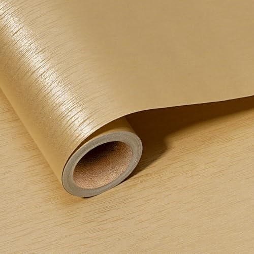 BIOBROWN Gold Kraft Weihnachtspapierrolle 43 cm x 10 m (4 4 m) einfarbig perlmuttartig glänzend glänzende Geschenkverpackung für Weihnachten Geburtstag Hochzeit Abschlussgeschenke