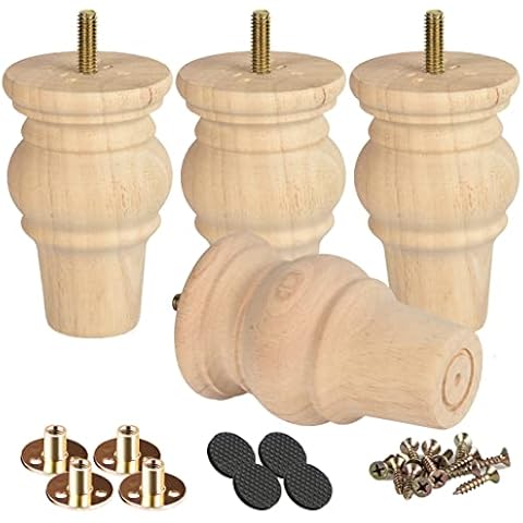 Btowin Solid Wood Furniture Legs Set Cover