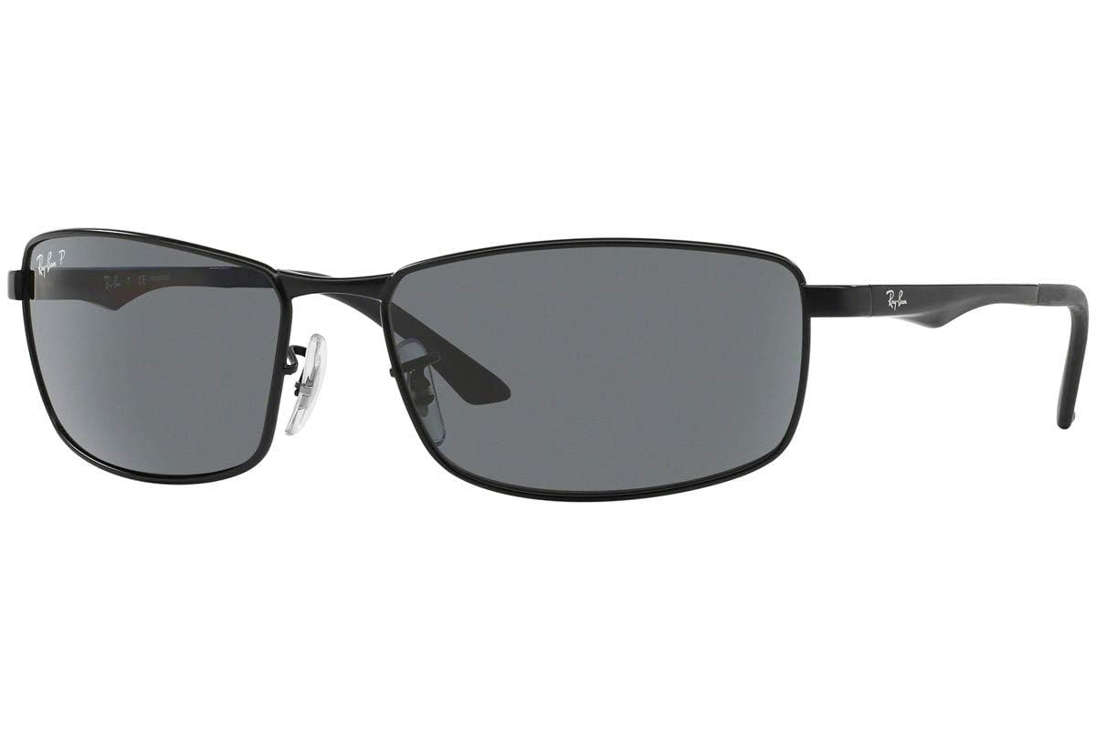 Ray-Ban Unisex Mod. 3498 okulary przeciwsłoneczne, czarne (podstawa: Czarne, szkieł: zielone klasyczne 002/71), rozmiar XL (rozmiar producenta: 61)