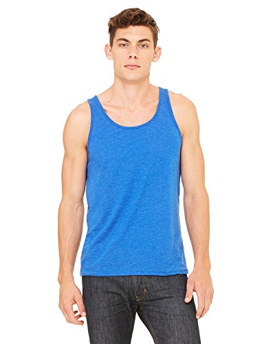 Bella Canvas Unisex Jersey Tank, True Royal Triblend, XX-Large