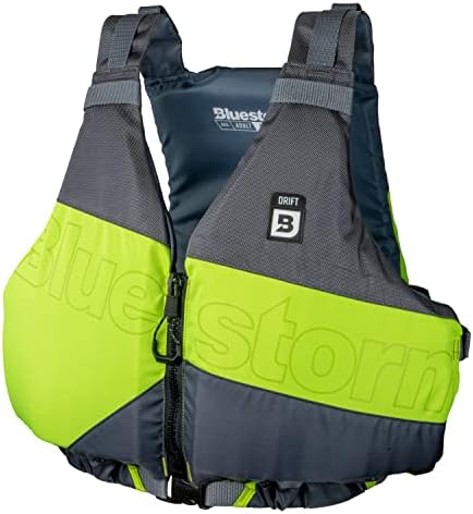 BLUESTORM Drift Kayak Life Jacket (PFD),Fully Adjustable,Universal Sized,US Coast Guard Approved,for Kayaking, Paddling, SUP, Fishing and More